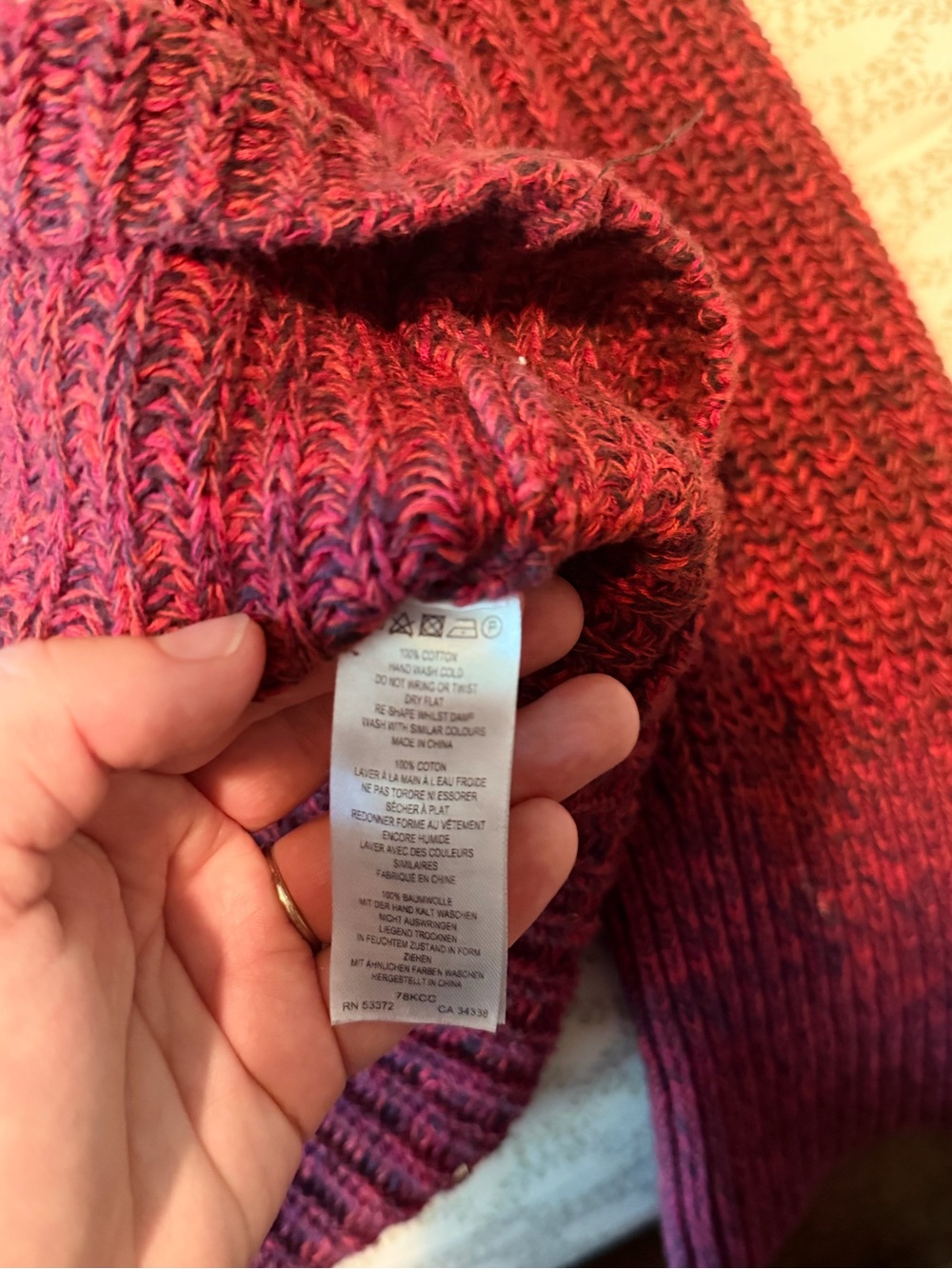 French Connection Red Marled Women's Sweater